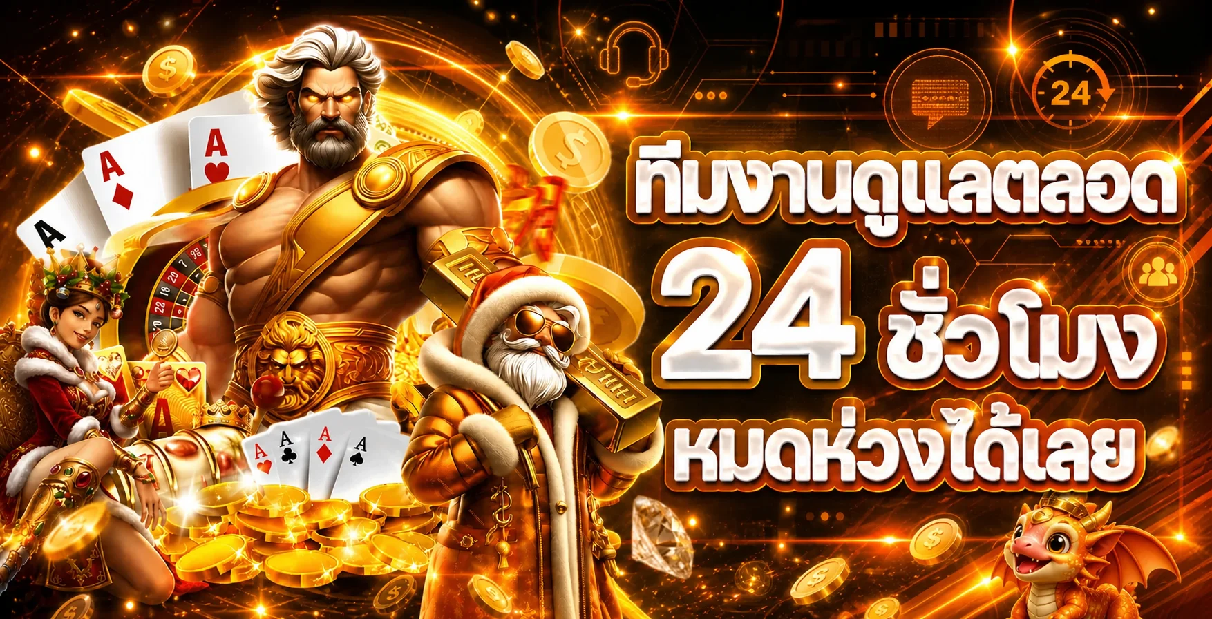 ทีมงานดูแลบัญชีและการใช้งานตลอด 24 ชั่วโมง